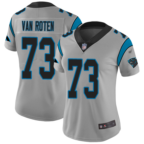 Carolina Panthers Limited Silver Women Greg Van Roten Jersey NFL Football 73 Inverted Legend